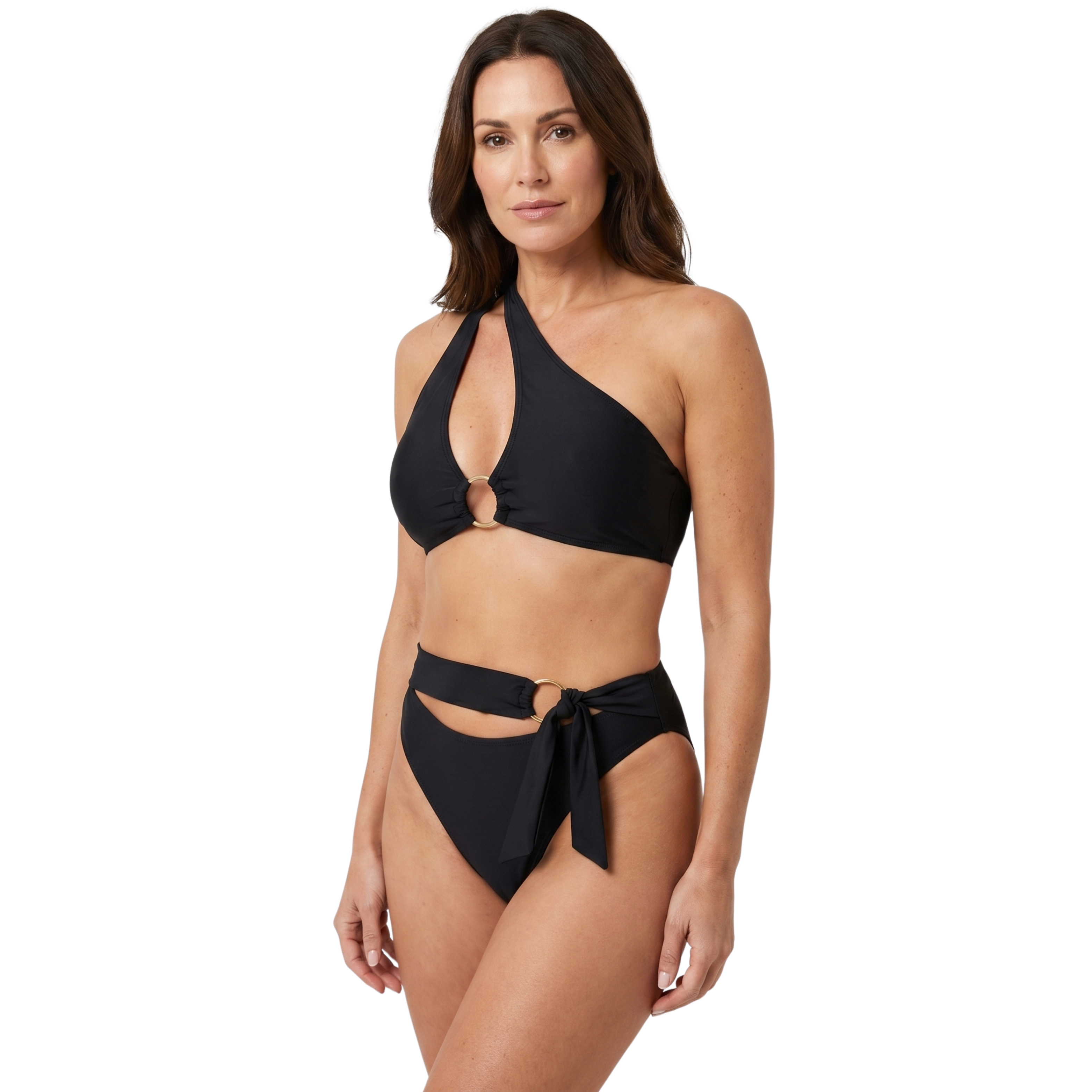 Damski Asymetryczny Bikini na Jedno Ramię | Wycięcie