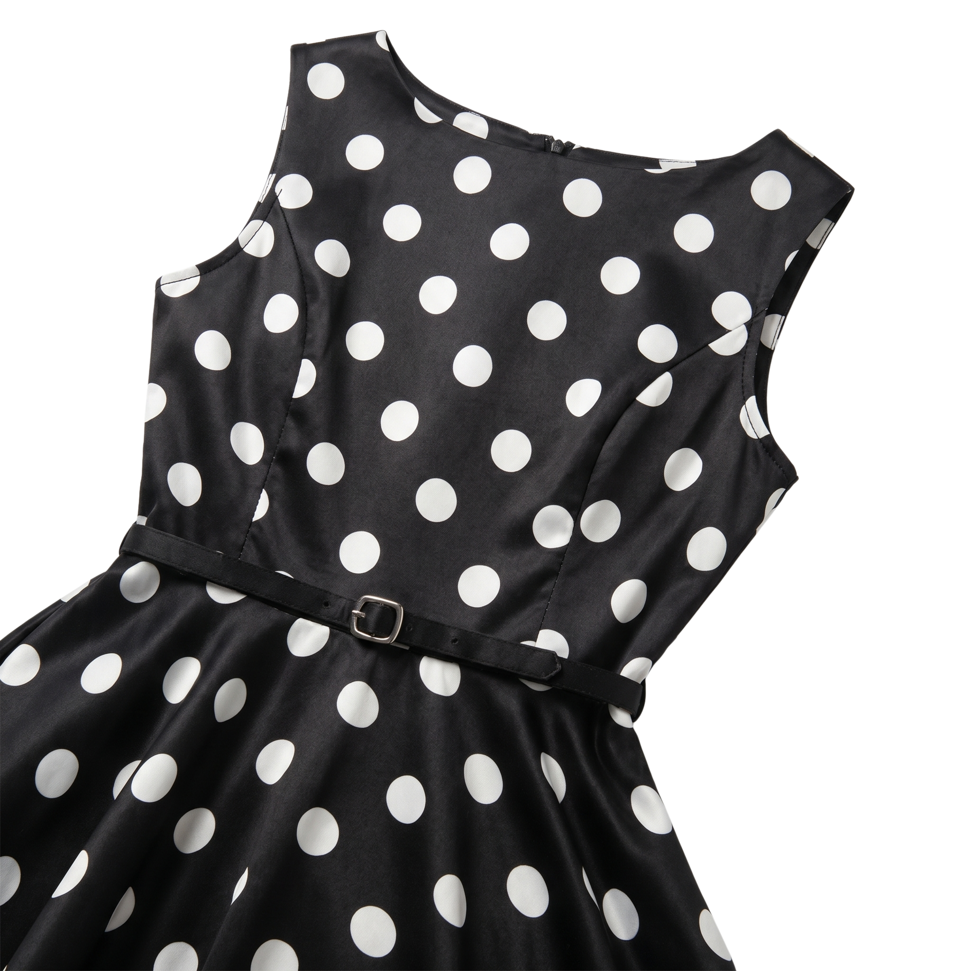Damska Sukienka Pin-Up w Groszki Retro | Midi