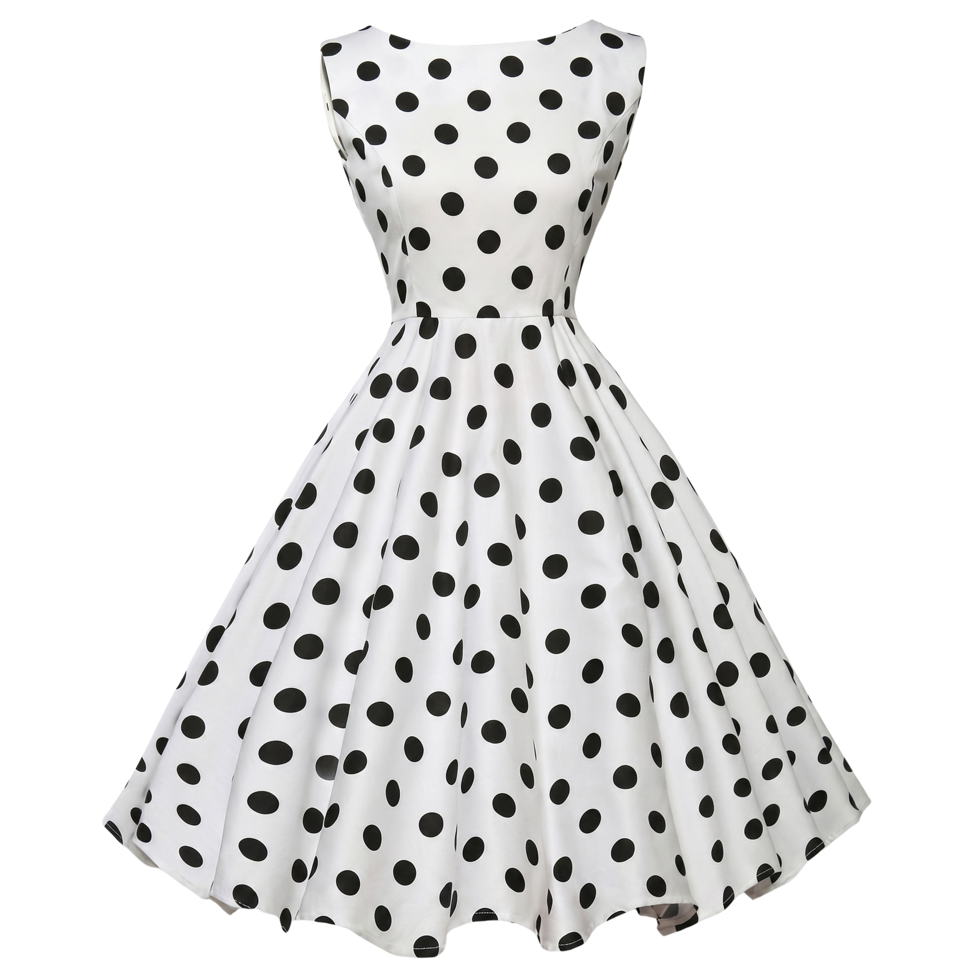 Damska Sukienka Pin-Up w Groszki Retro | Midi