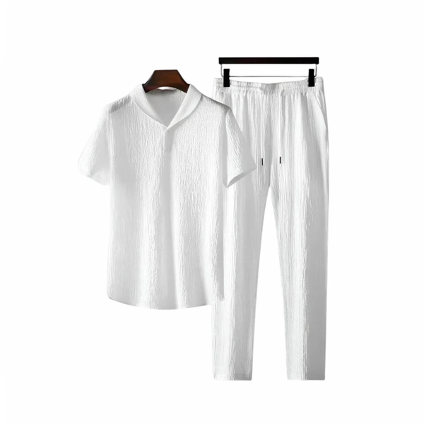 Męskie komplet letni | Prążkowany look