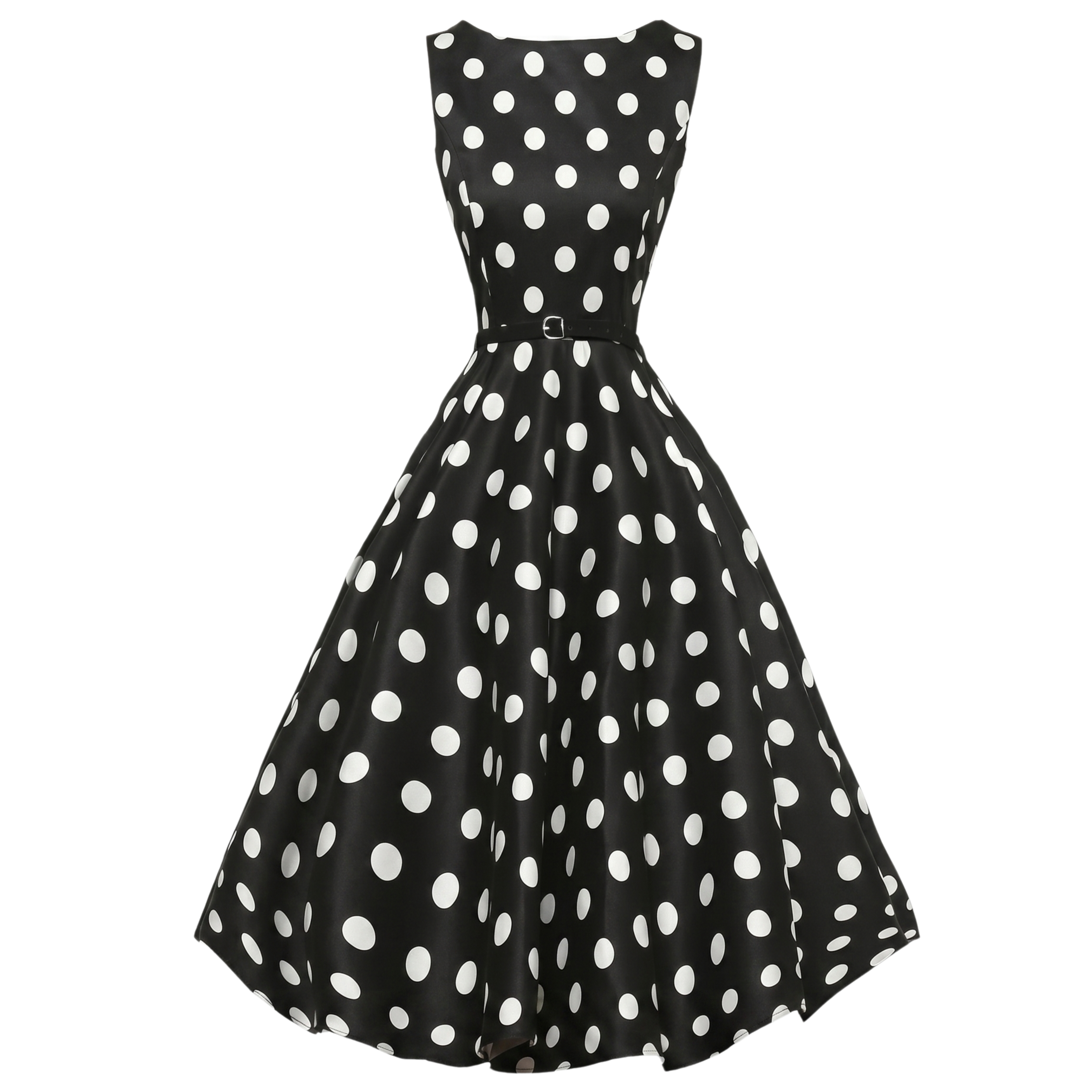 Damska Sukienka Pin-Up w Groszki Retro | Midi