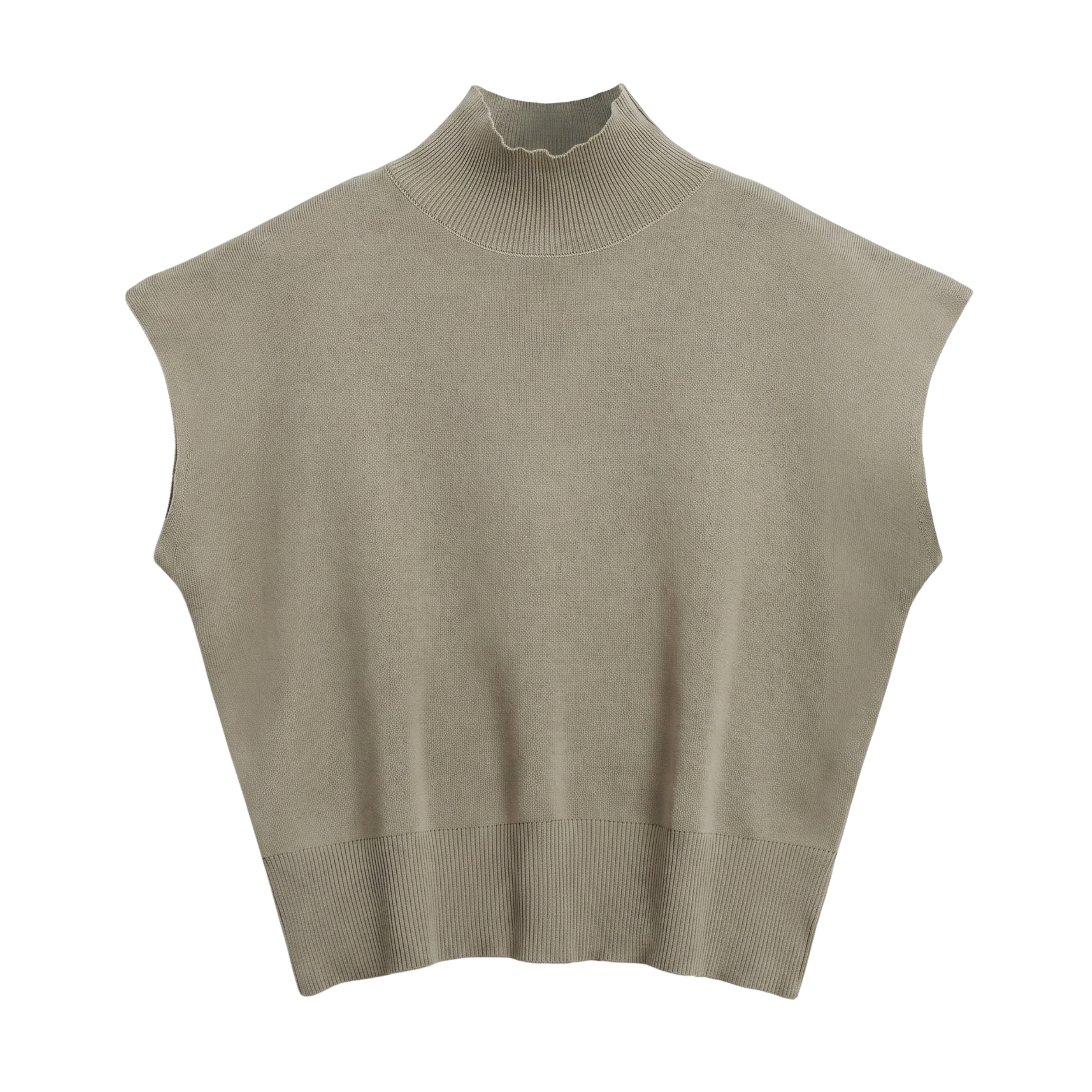 Sweter bez rękawów z dzianiny dla kobiet
