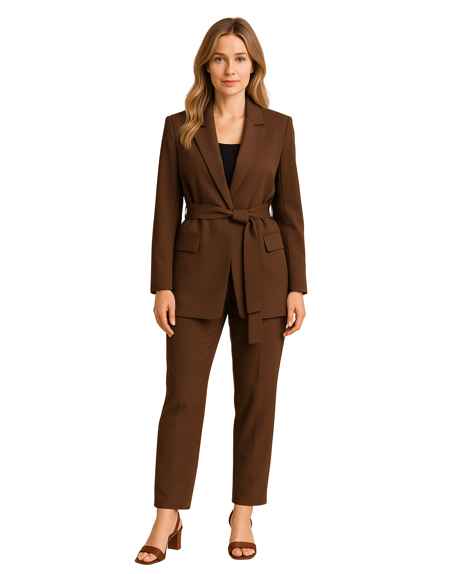 Elegancka Damska | Marynarka z paskiem