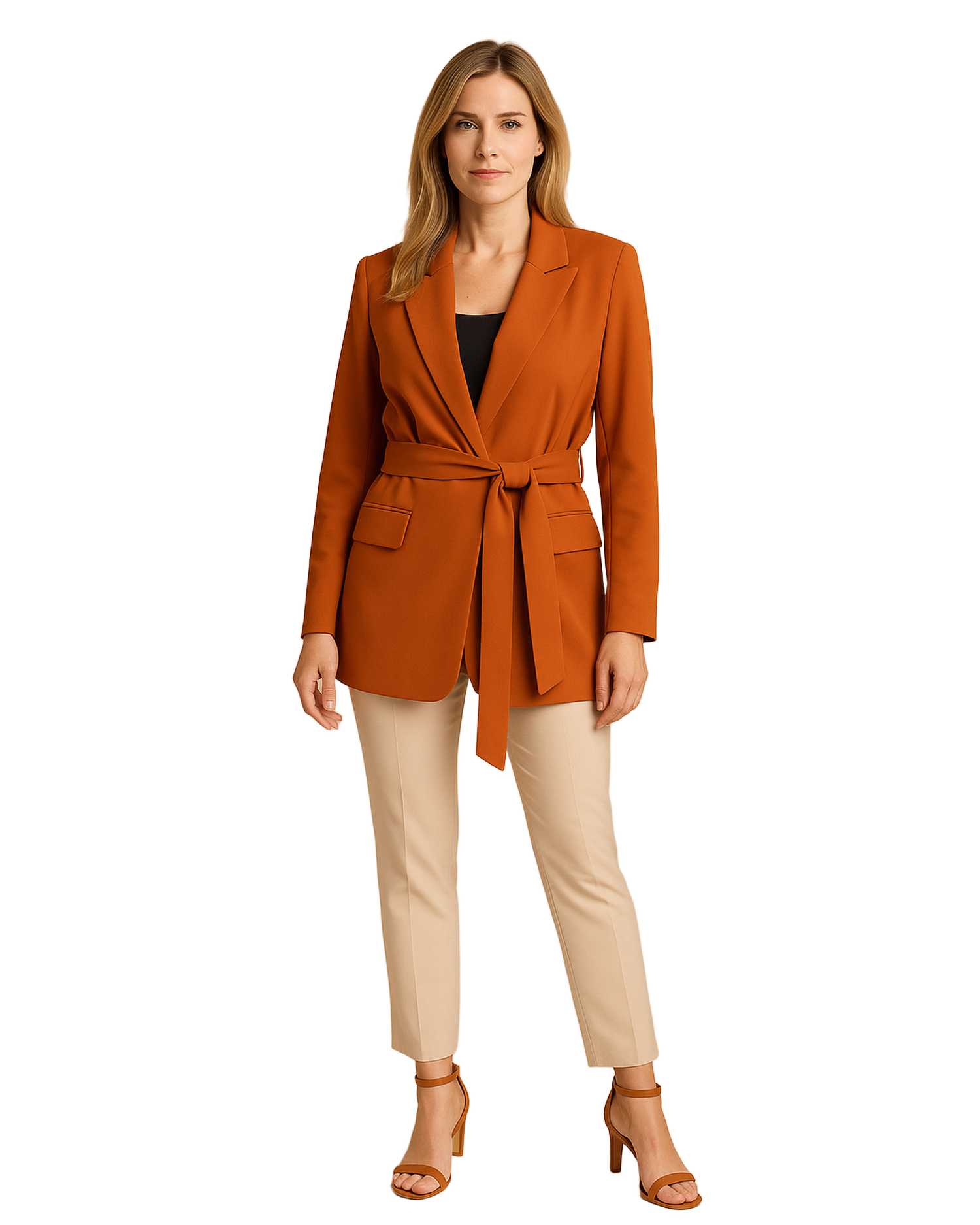 Elegancka Damska | Marynarka z paskiem