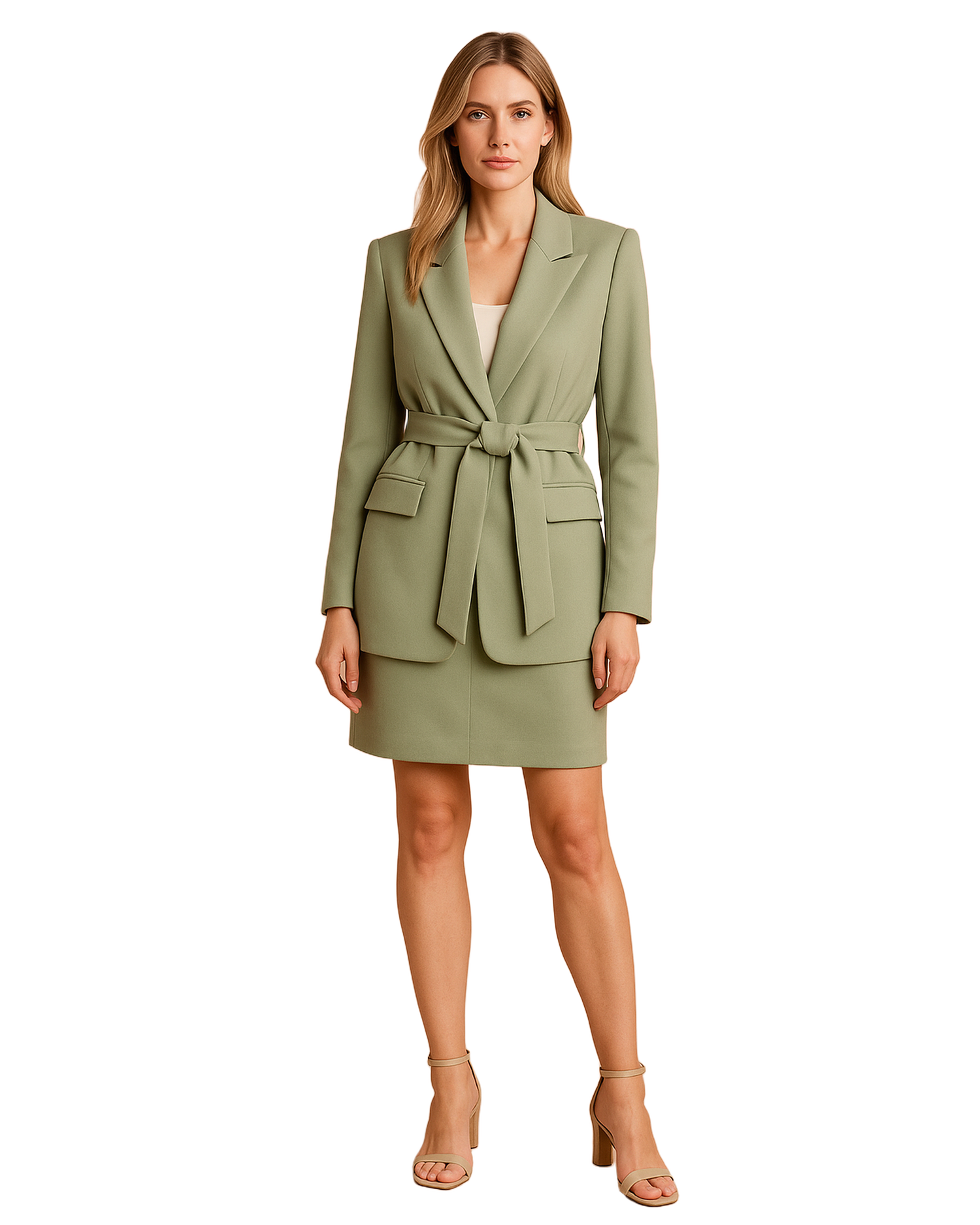 Elegancka Damska | Marynarka z paskiem