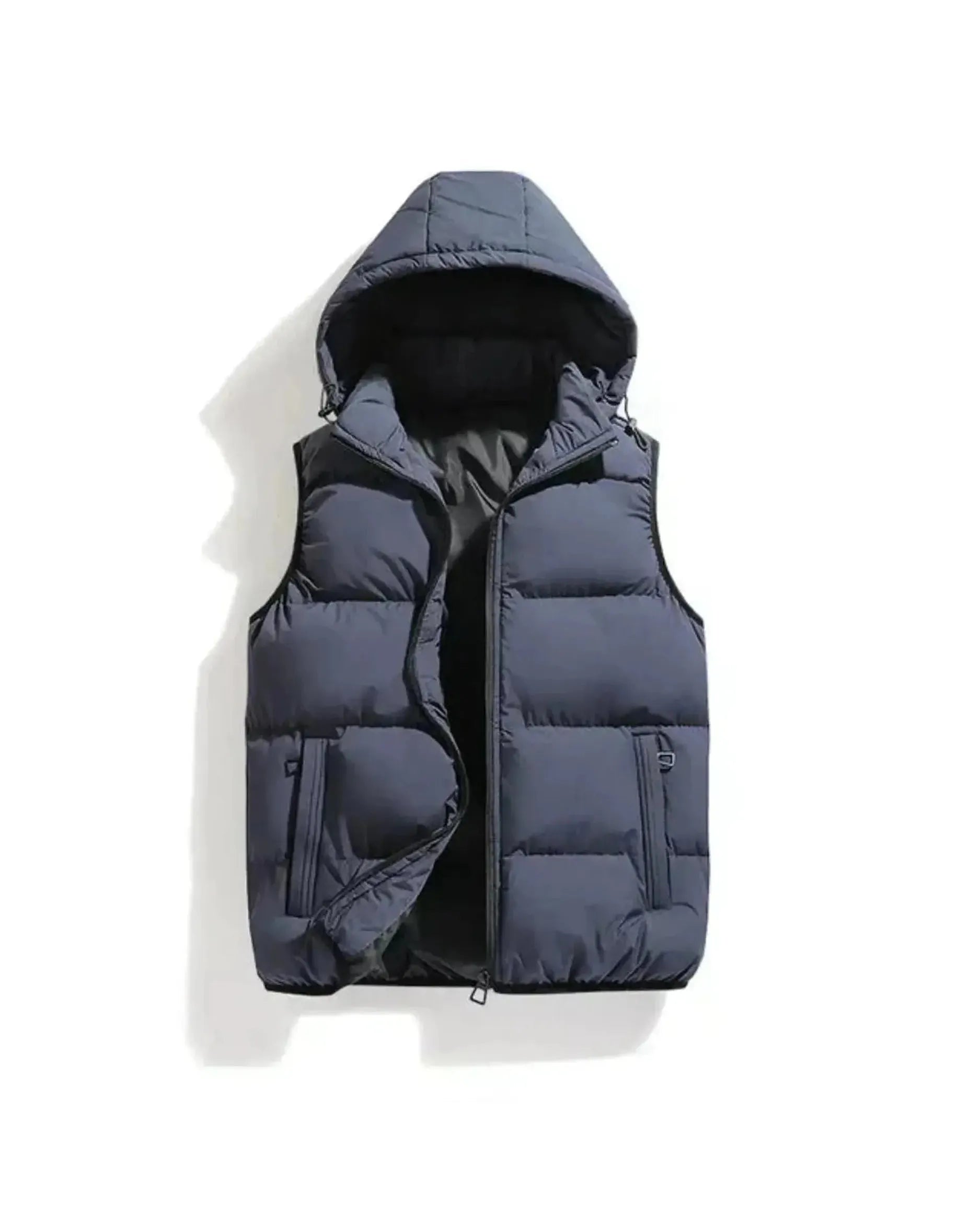 Męskie ocieplacz ciała z kapturem | Pikowana