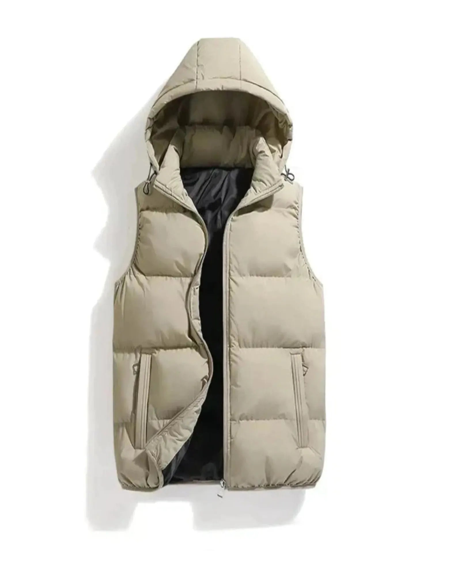 Męskie ocieplacz ciała z kapturem | Pikowana