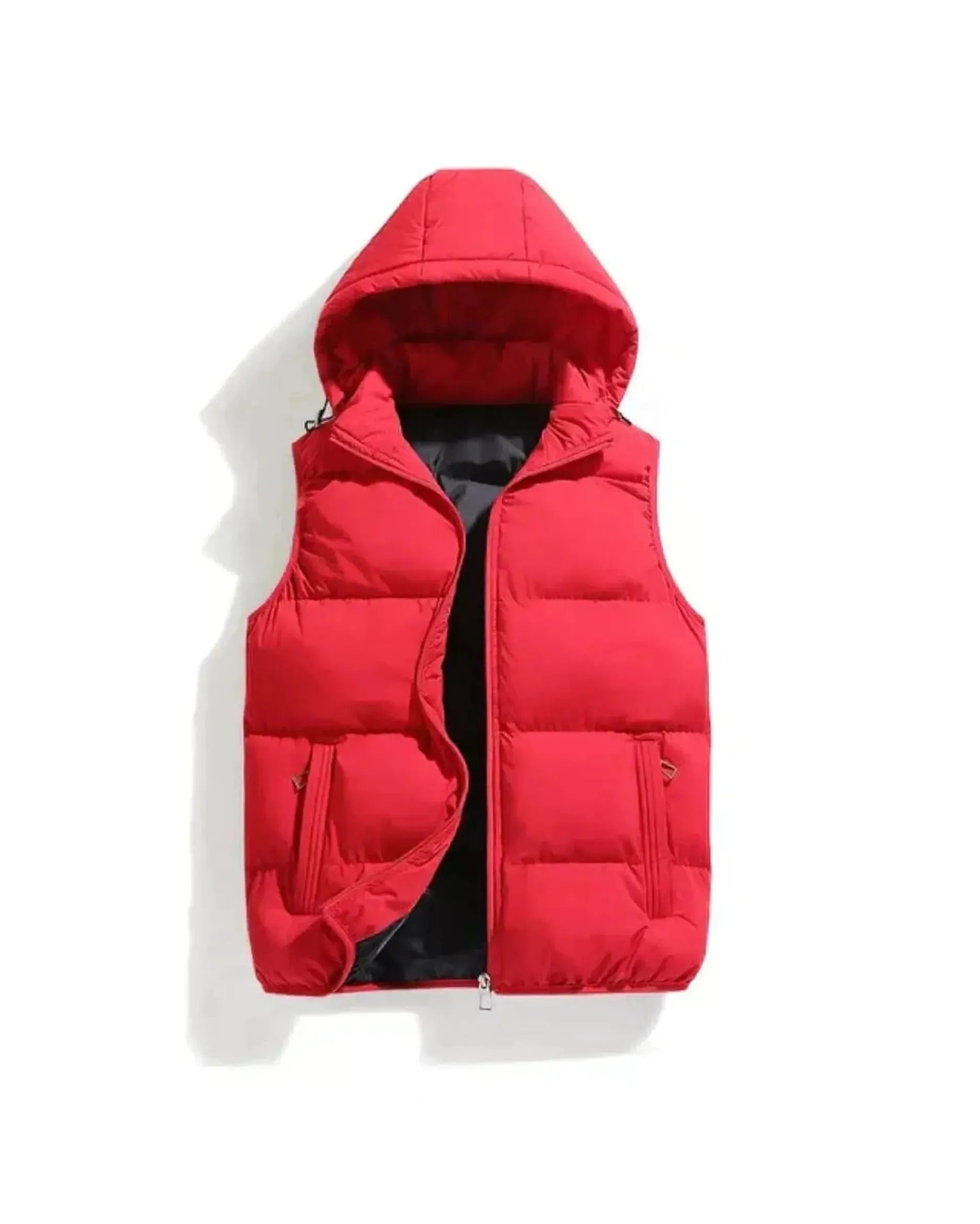 Męskie ocieplacz ciała z kapturem | Pikowana