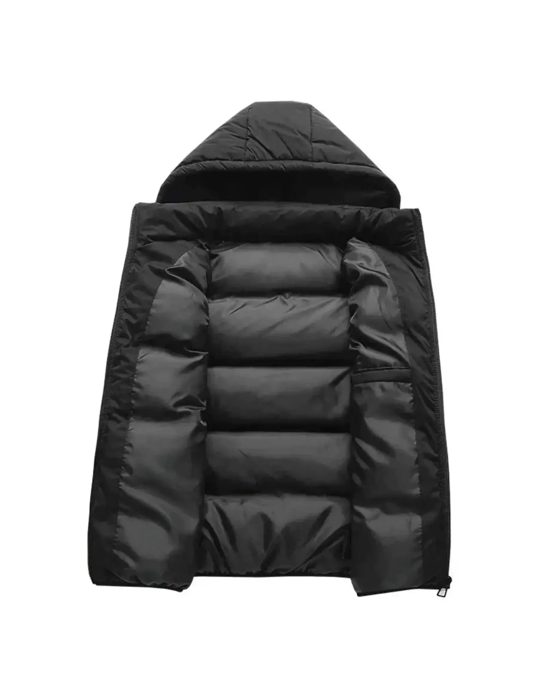 Męskie ocieplacz ciała z kapturem | Pikowana