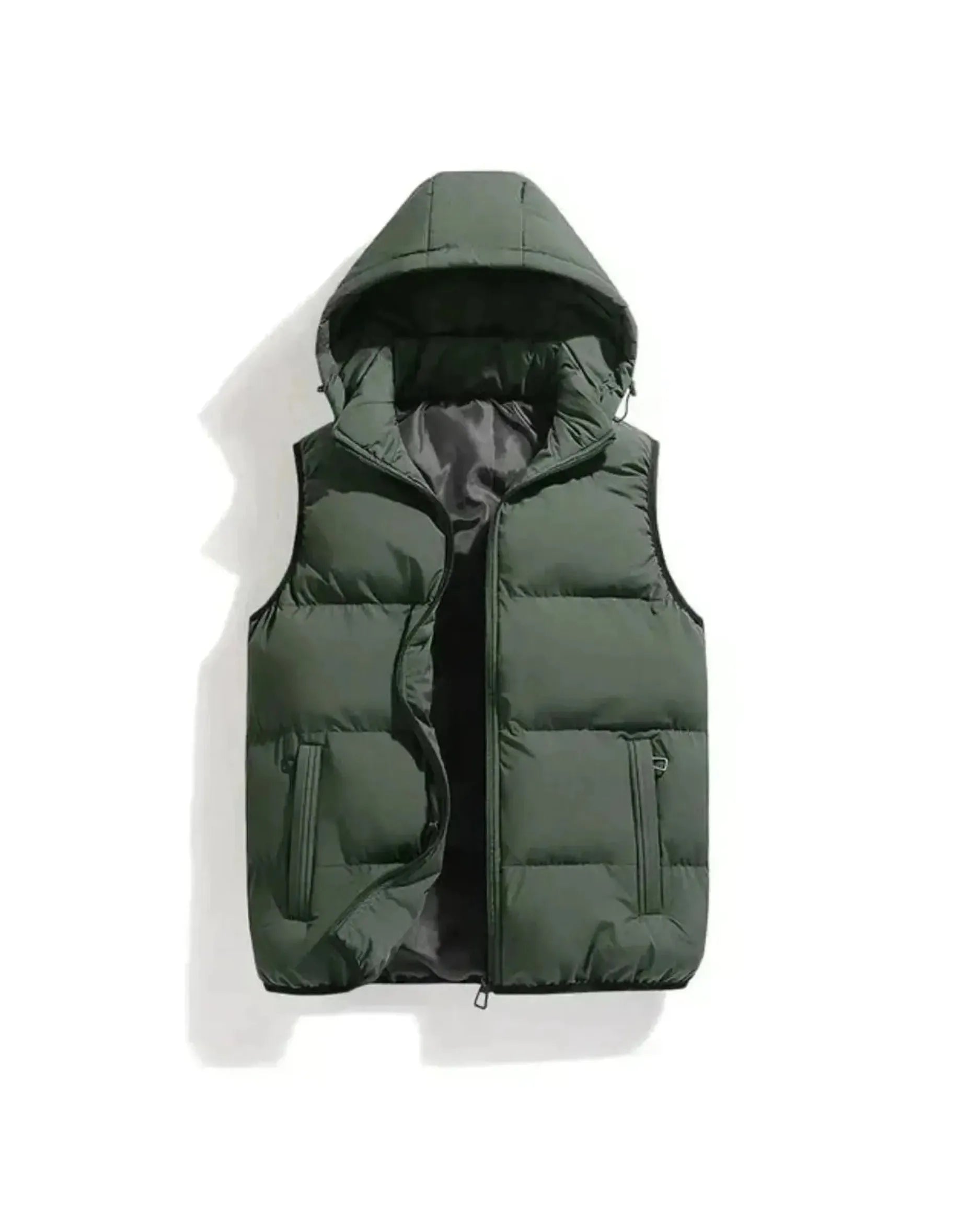 Męskie ocieplacz ciała z kapturem | Pikowana