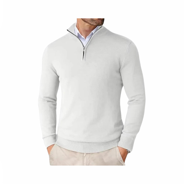 Męskie luksus sweter | Z kołnierzem na zamek