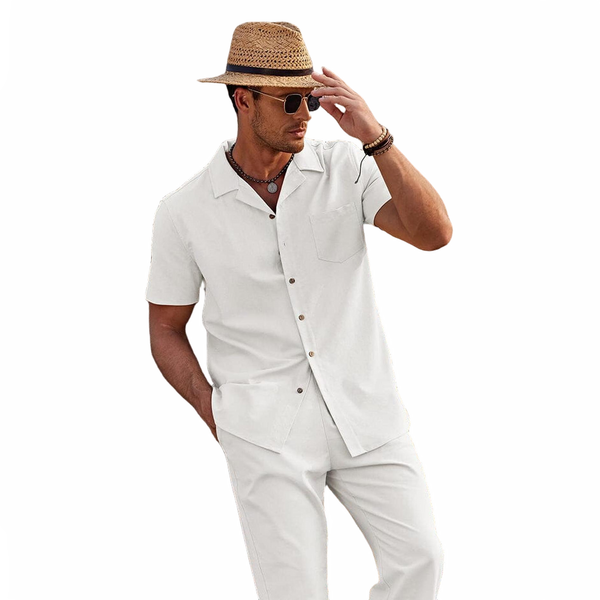 Męskie zestaw koszuli i spodni na co | Dwa elementy