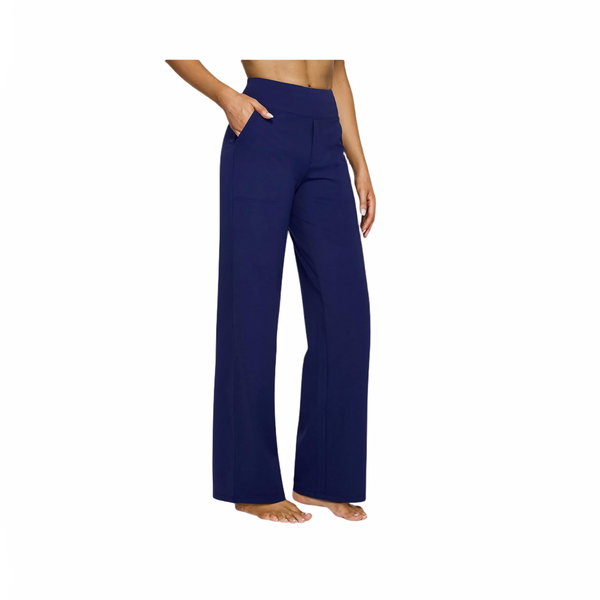 Damskie spodnie z szeroką nogawką | I wysokim stanem