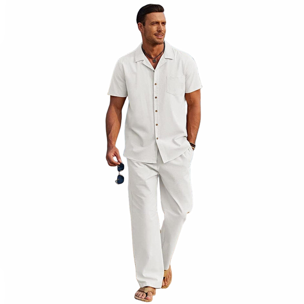 Męskie zestaw koszuli i spodni na co | Dwa elementy