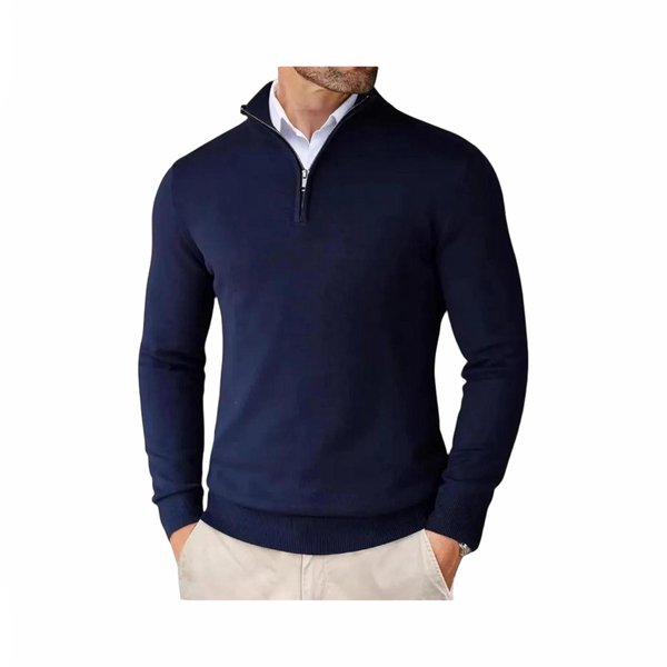 Męskie luksus sweter | Z kołnierzem na zamek