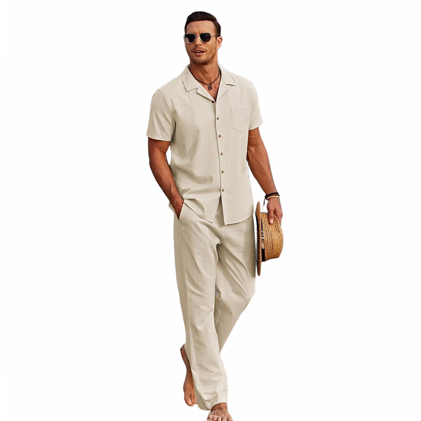 Męskie zestaw koszuli i spodni na co | Dwa elementy