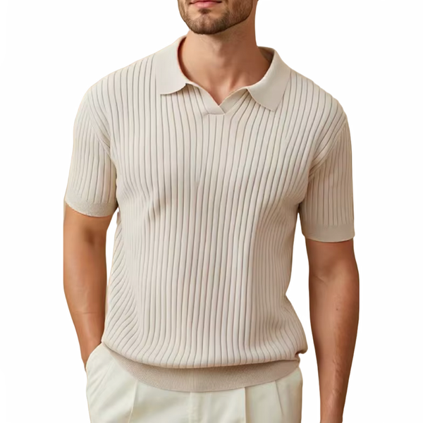 Męskie koszulka prążkowany | Oddychający krój
