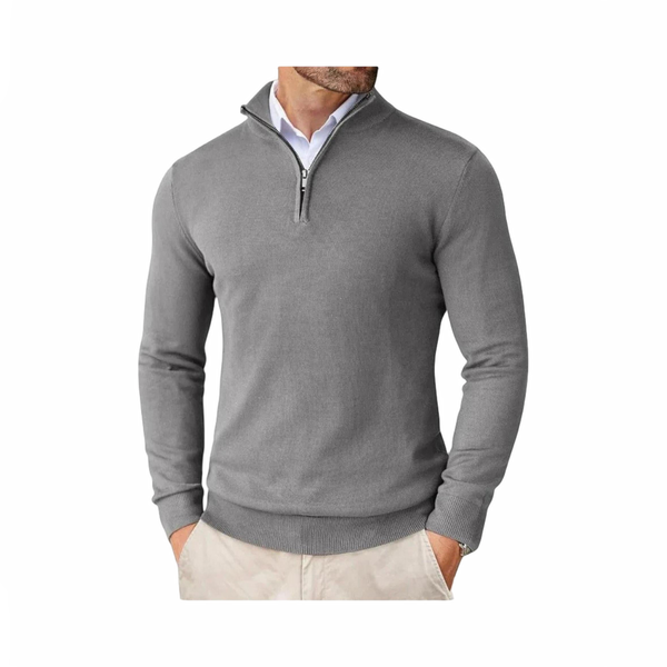 Męskie luksus sweter | Z kołnierzem na zamek