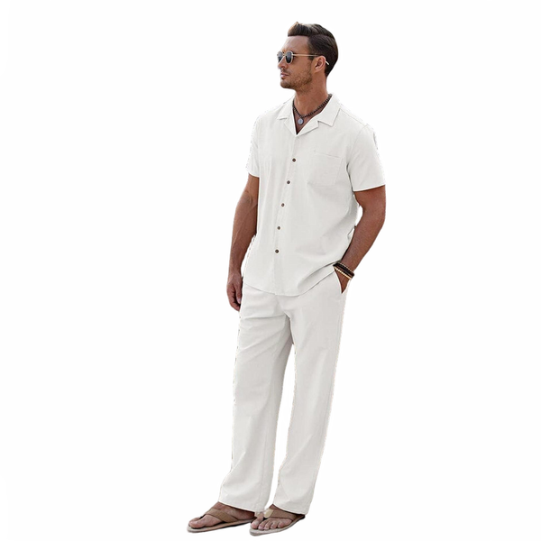 Męskie zestaw koszuli i spodni na co | Dwa elementy