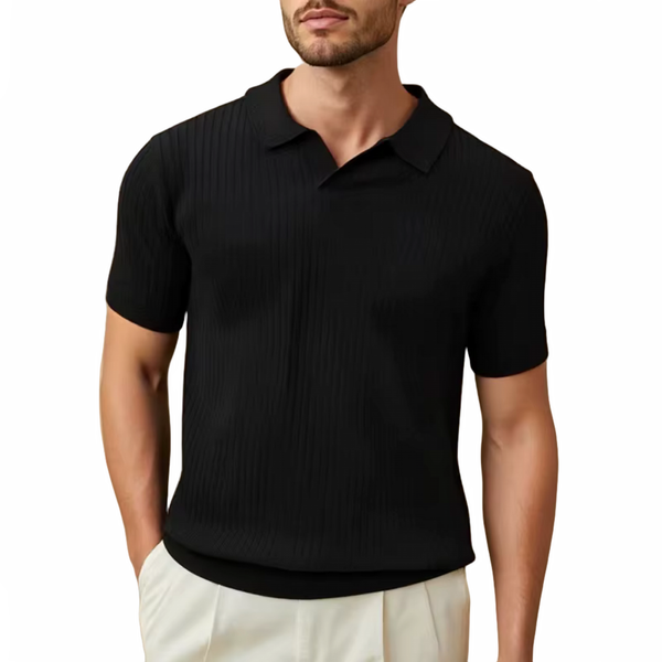 Męskie koszulka prążkowany | Oddychający krój