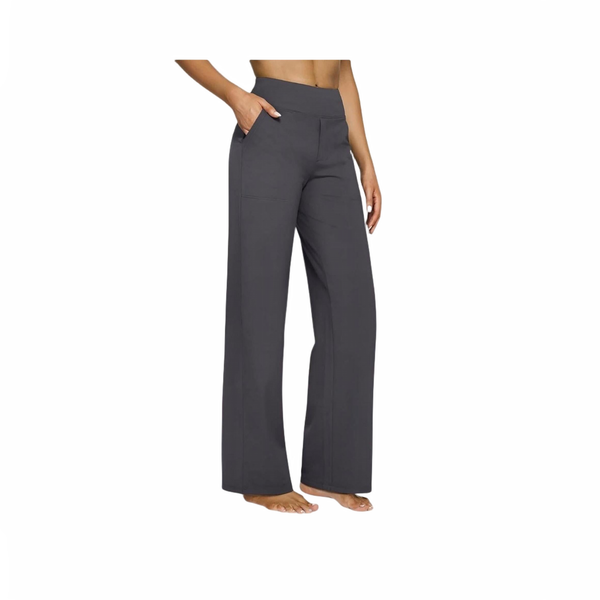 Damskie spodnie z szeroką nogawką | I wysokim stanem