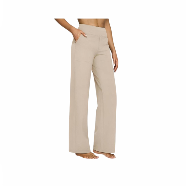 Damskie spodnie z szeroką nogawką | I wysokim stanem