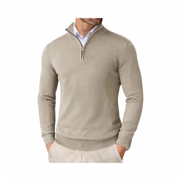 Męskie luksus sweter | Z kołnierzem na zamek